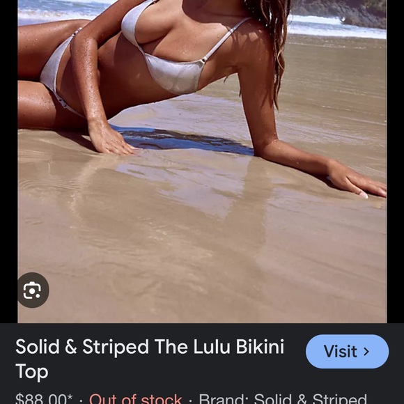 NWOT FP x SOLID & STRIPED lulu metallic speckled swim top size large - Picture 5 of 10